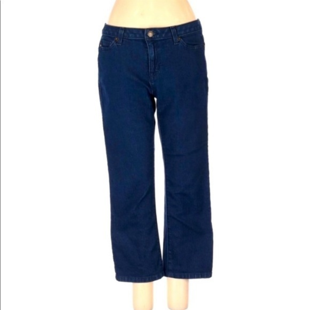 Michael Kors 4‎ dark wash skinny crop mid-rise cotton blend jeans